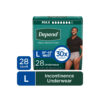 Depend Fresh Protection Incontinence Underwear for Men, Adult Diapers, L, 28 Count