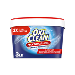 OxiClean Max Force Advanced Stain Remover Powder, Gentle Color-Safe In-Wash Stain Treater, 3 lbs